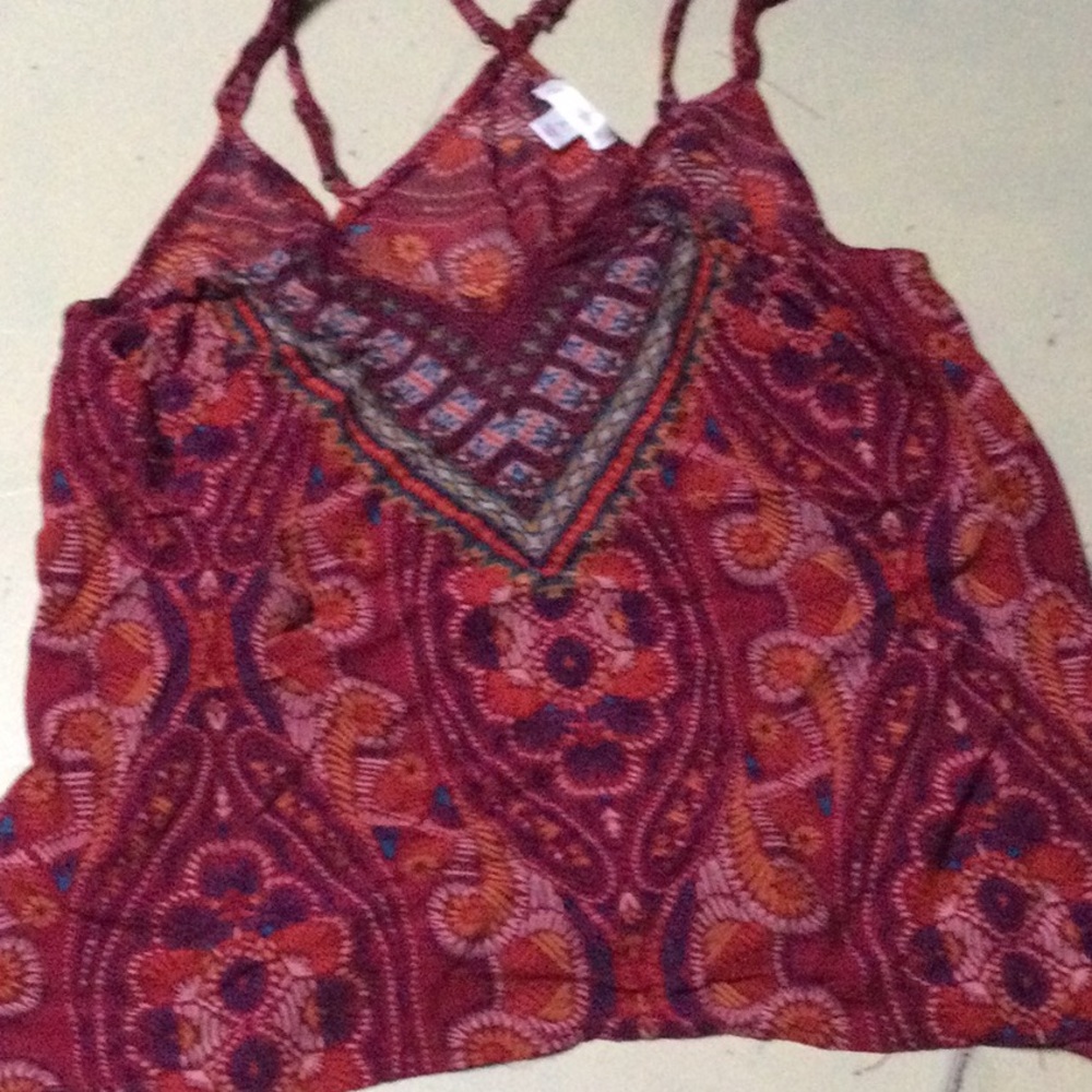 Women's Bohemian Red Top